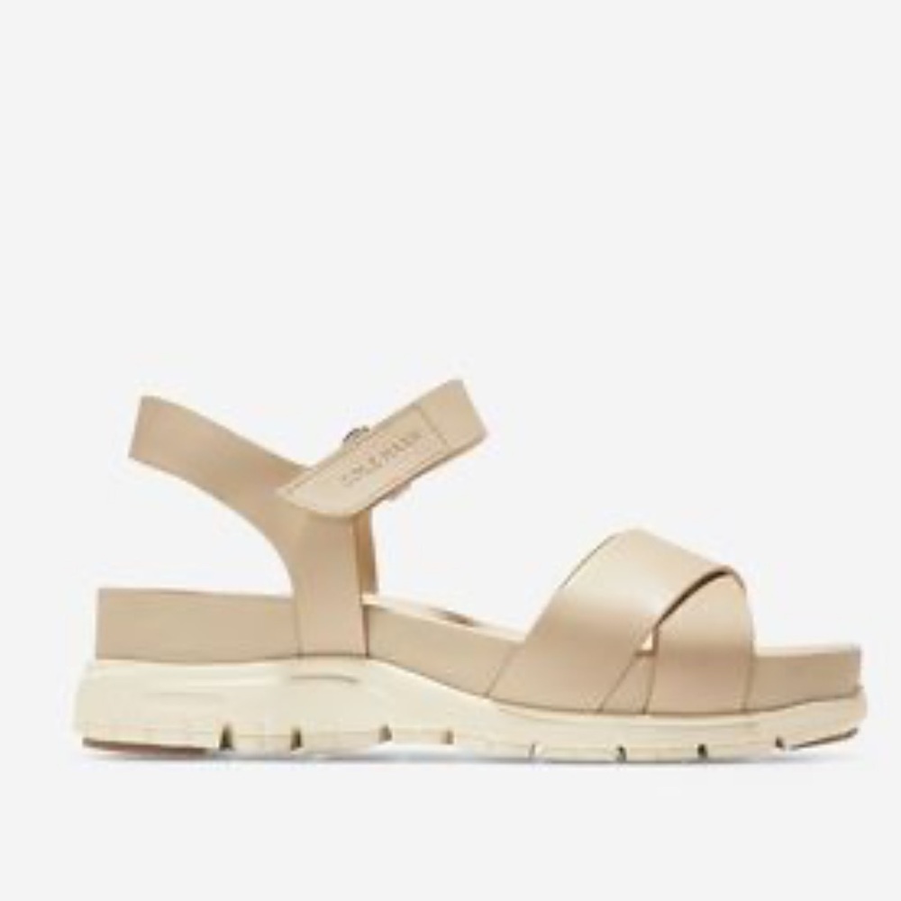 Cole Haan‎ Zero Grand comfort criss cross sand leather sandals Sz 10 1/2